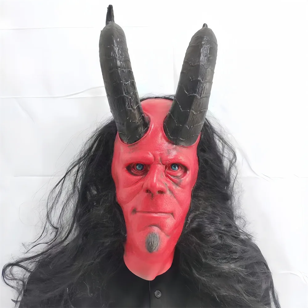 

Halloween Masquerade Party Horror Mask Son Of Satan Hell Baron Resin Masks Helmet Saint Festival Or Stage Performance Props