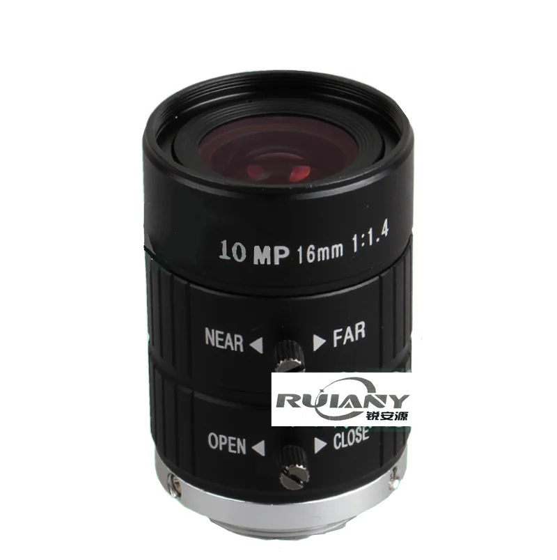 10 megapixel monitoring industrial lens 16mm large target surface '1 inch C/CS interface road capture lens