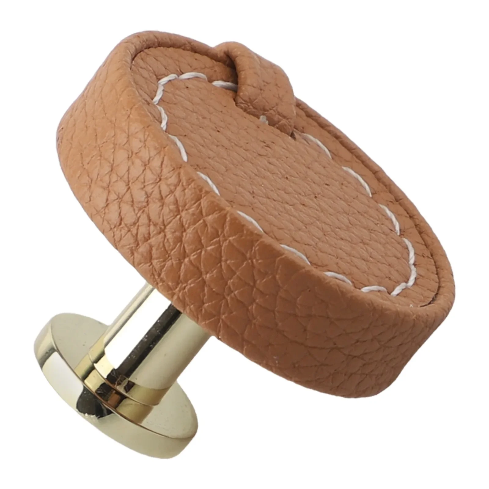 

For Bathroom Drawers Leather Cabinet Knobs Leather Drawer Pulls Khaki Decorative Leather Handles Bathroom Decor