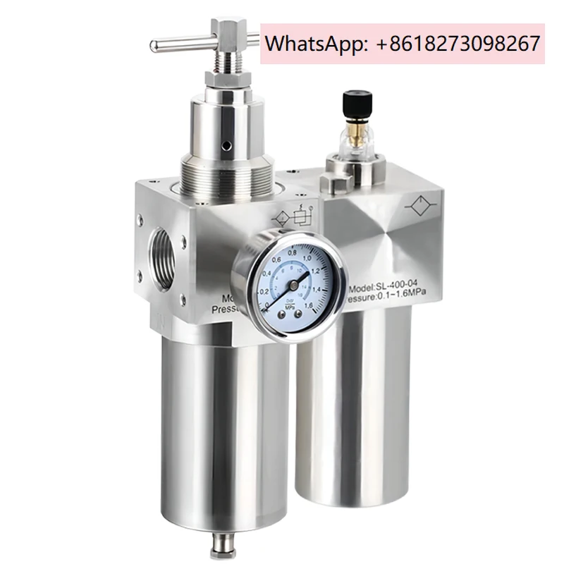 

Pneumatic pressure reducing valve regulator two-piece stainless steel 316 high pressure resistant gas source processor