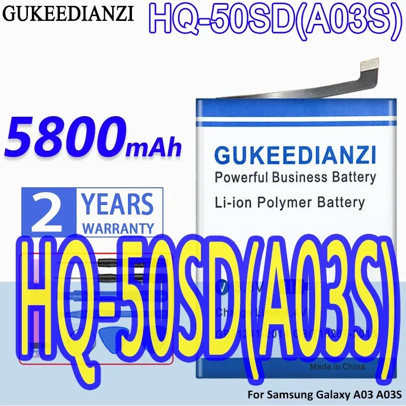 GUKEEDIANZI 5800mAh Battery HQ-50S HQ50S (A02S) HQ-50SD (A03S) for Samsung A02S M02S M025 F02s A03 A03S battery batterij