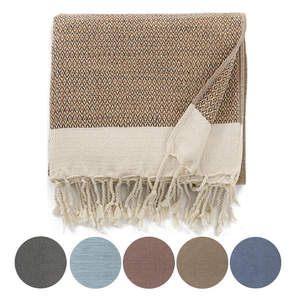 

Turkish thickened wide checkered multifunctional blanket can be used as bed sheet cover blanket nap blanket pet blanket