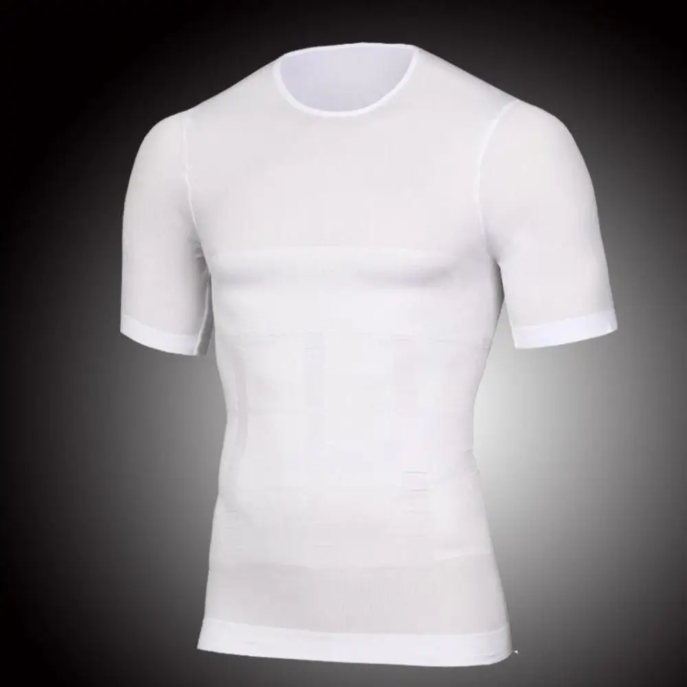 

Elastic Belly Contracting Body Shaper Men Tummy Control Lingerie Slimming Shapewear Thin Undershirts Waist Trainer Top M