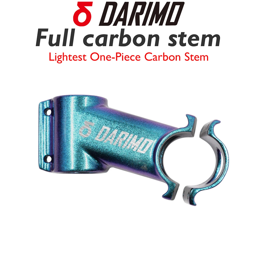 

DARIMO OD2 Ultralight Carbon Bike Stem 31.8mm 60-120mm -6°/-12°/-17° Compatible with Flat Handlebars for Road/MTB Color-Shiftin