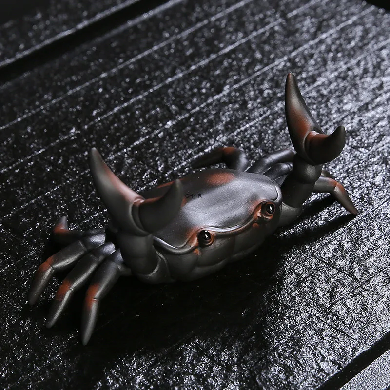 

Высококачественный чайный питомец из фиолетовой глины, украшение для богатства, восемь направлениях богатства, креативный краб, фиолетовый глиняный чайный столик, чайный сервиз