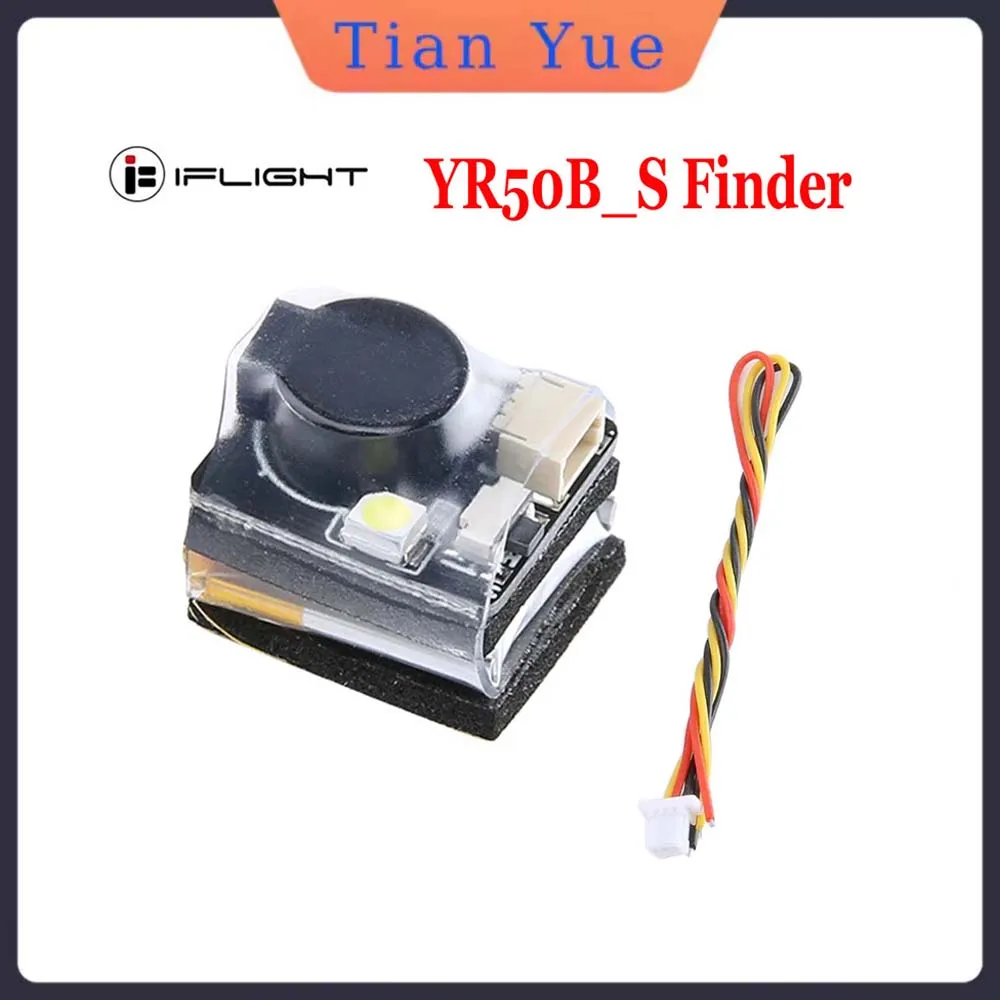 

IFlight YR50B_S Finder Buzzer 100 дБ Программируемый для квадрокоптера FPV и радиоуправляемого самолета с BB-кольцом Светодиодная сигнализация