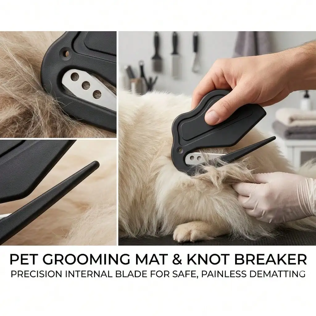 2-In-1 Dual-Use Letter Opener and Pet Dematting Tool Multifunctional Practical Safe Letter Opener For Office Daily Use Durable Grooming Tool For Cat Dog Pet Hair Removing