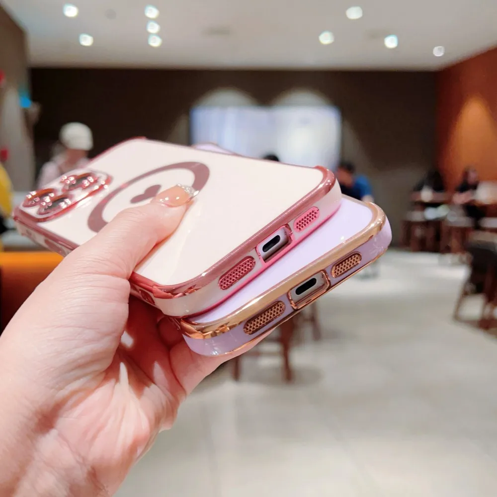 الجانب القلب تصفيح جراب هاتف آيفون 17 الهواء 16 15 14 زائد 13 12 برو ماكس 16e 17Air 16Pro ماكس غطاء عدسة للصدمات الوفير #5