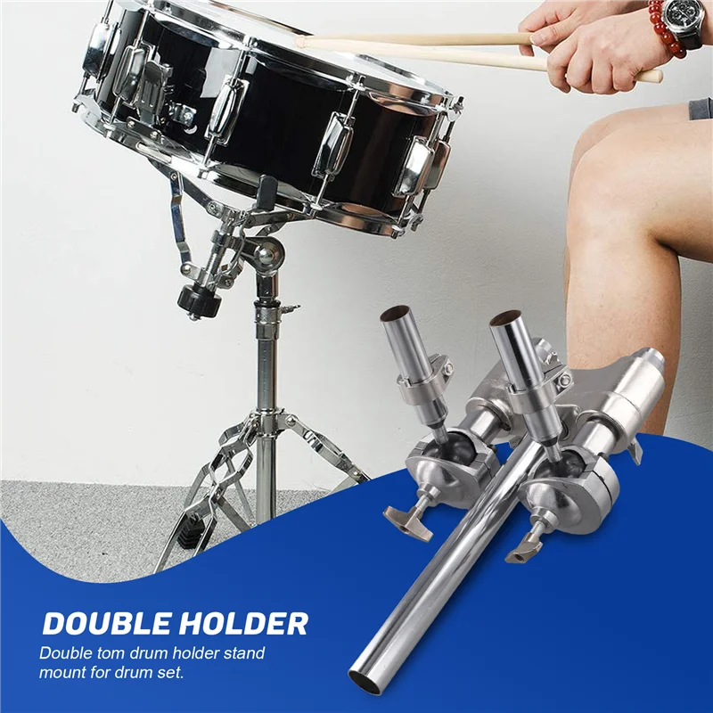 

ABVL-Drum Mount Clamp Holder Rack Drum Holder Bracket Support For Drummer Drum Percussion Instrument Replacement Accessory