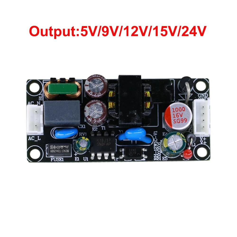 Buck Switching Power Supply Board AC/DC-DC Converter AC85-265V to DC5V/9V/12V/15V/24V Step-down Isolated Stabilized Power Module