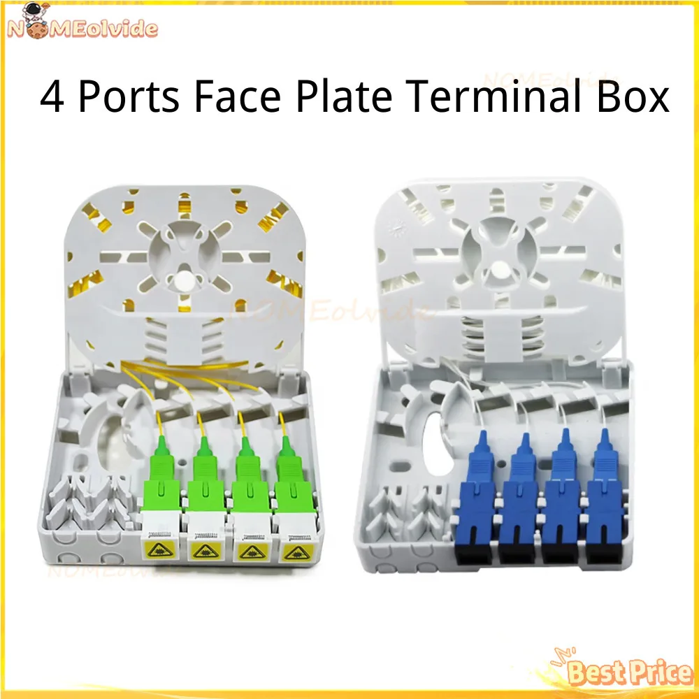 

1pcs Plastic Fiber Optic CTO OBD Mini Indoor Subscriber Core FTTH Acess 4 Ports Face Plate Terminal Box