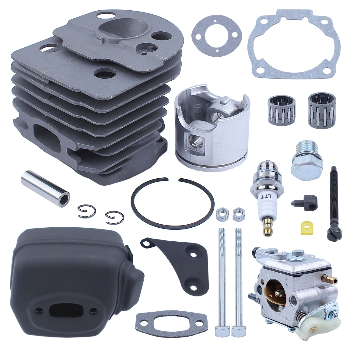 Husqvarna用シリンダーキャブレター修理,チェーンソー部品,46mm, Husqvarna 51,55,55,ランチャー