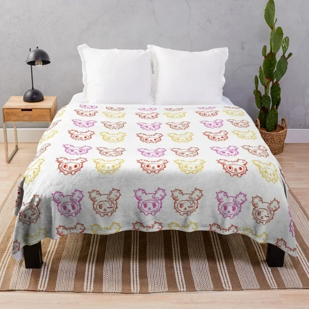 

Tokidoki cute sketch stickers Throw Blanket Multi-Purpose Decoratives Warm heavy to sleep Blankets
