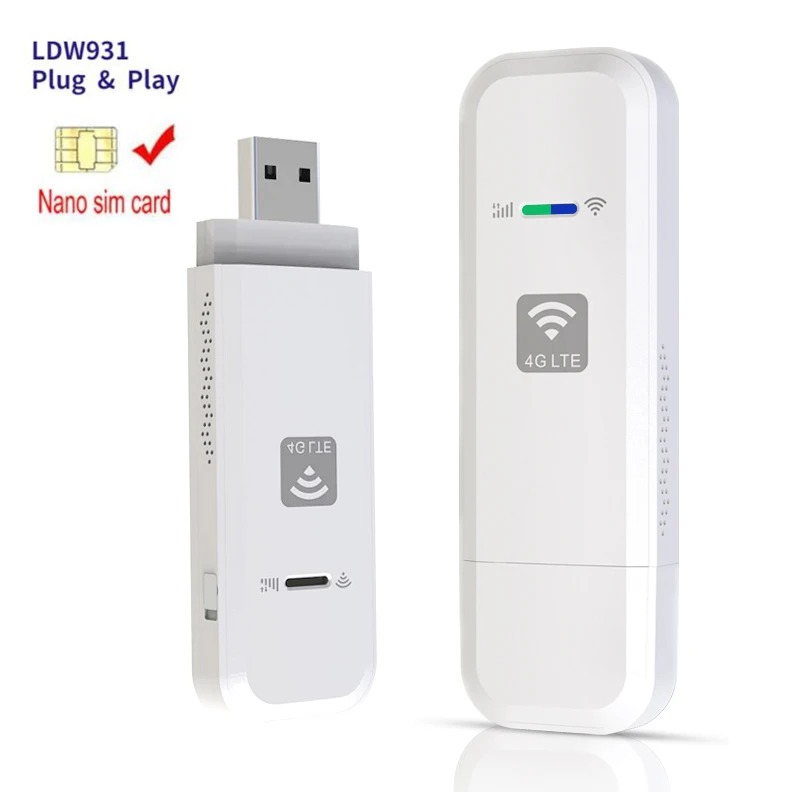 LDW931 enrutador WiFi 4G, tarjeta nano SIM, portátil, LTE, USB, módem 4G, punto de acceso de bolsillo, 10 usuarios, Dongle