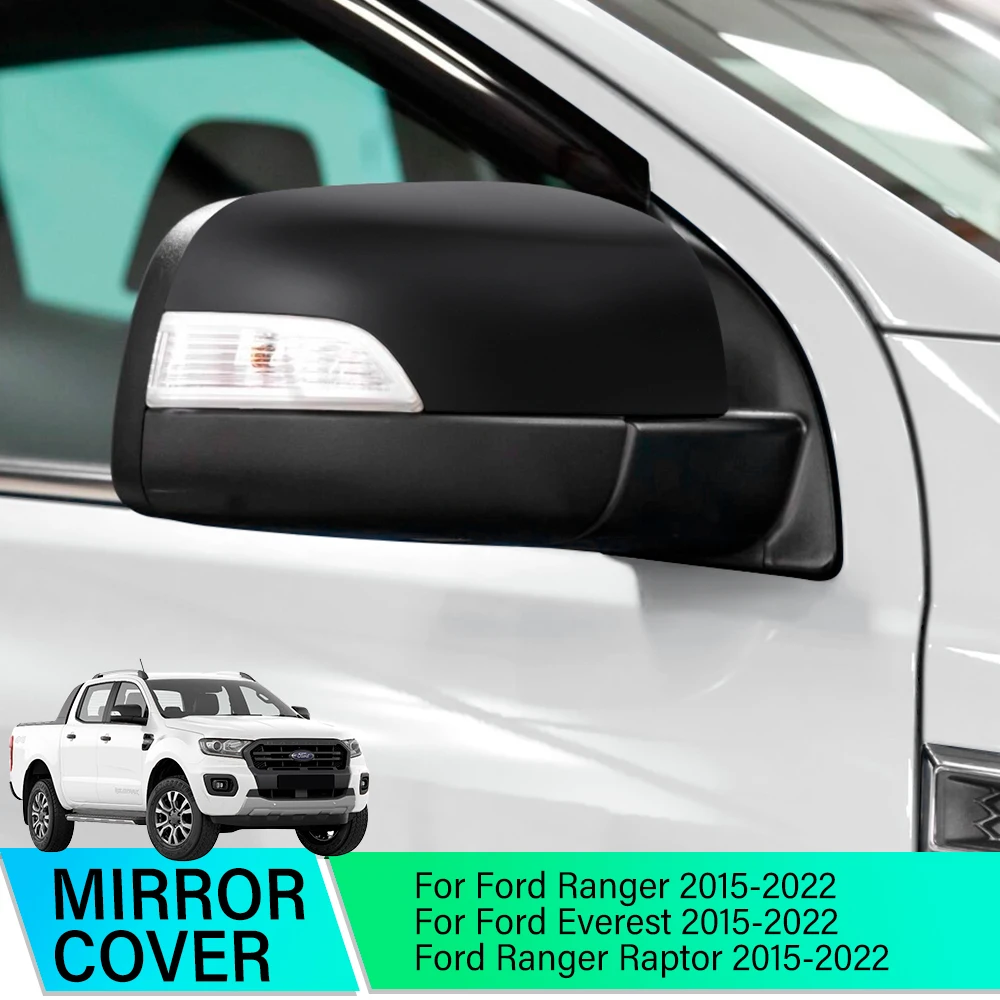 1Pair Mirror Cover Side Mirror Caps For Ford Ranger 2012-2022 T6 T7 T8 Wildtrak XLT XL Car Accessories