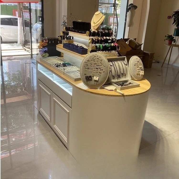 Arc island display cabinet jewelry stand display table