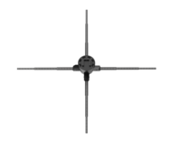 Holographic LED Fan 4 Blades Naked Eye 3D Hologram Projector Fan Outdoor 56cm 3D Holographic Fan With App Control