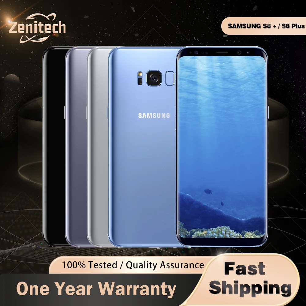 Orginal Samsung Galaxy S8+ S8 Plus G955U G955F 4G Lte Mobile Phone 6.2'' 4GB+64GB Nfc 12MP+8MP+2MP Octa-Core Android Smartphone