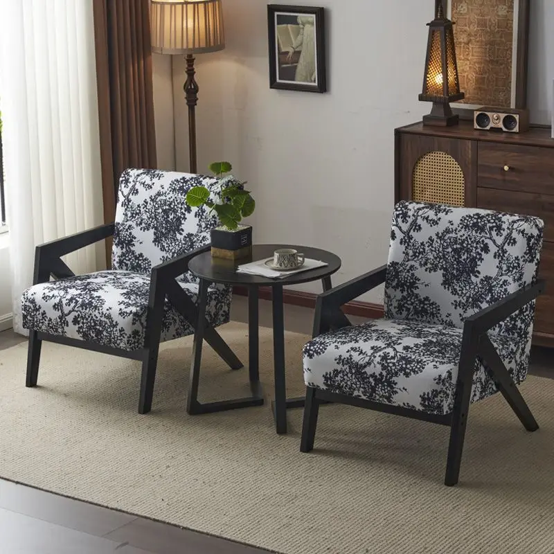 كرسي أريكة فردي، كرسي ترفيهي لغرفة المعيشة على طراز العصور الوسطى #4