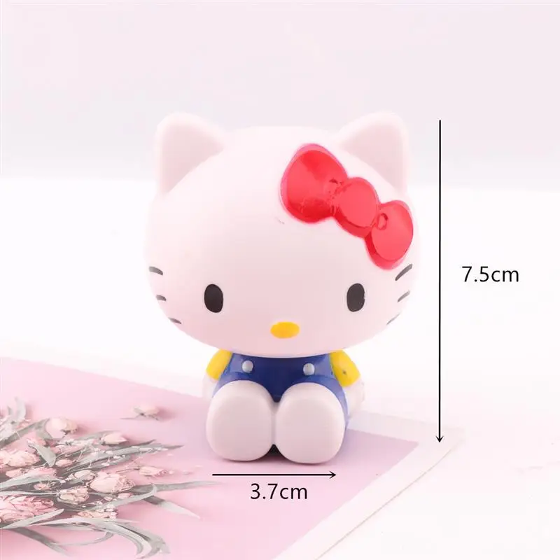 Hello kitty cake decorative ornaments children\'s birthday decoration girl\'s party accessories cute plastic cake toppers kids toy