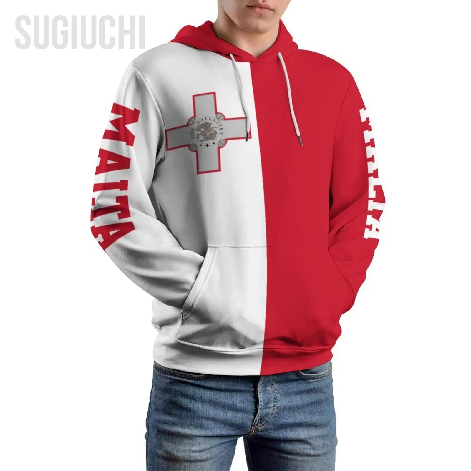 

Unisex 3D Hoodie Malta Flag Men Women Polyester Harajuku Sweatshirt Pullover Hoodies Casual Cool