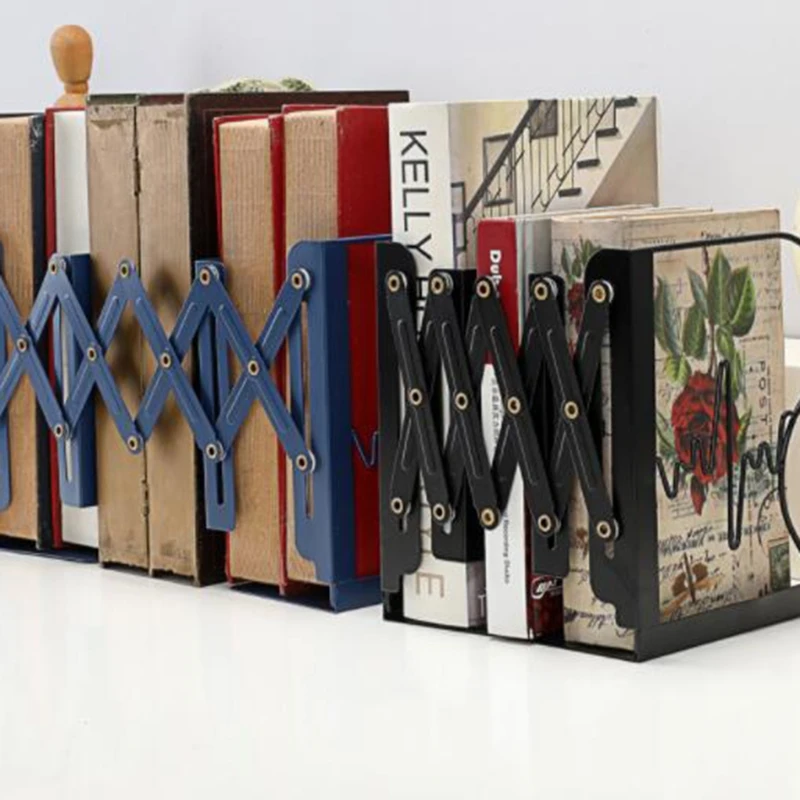 Kreative Einstellbare Buch Stopper Mehr Als 20 Pcs Bücher Kapazität Stretching Buchstützen Maganzines Organizer Halter Steht