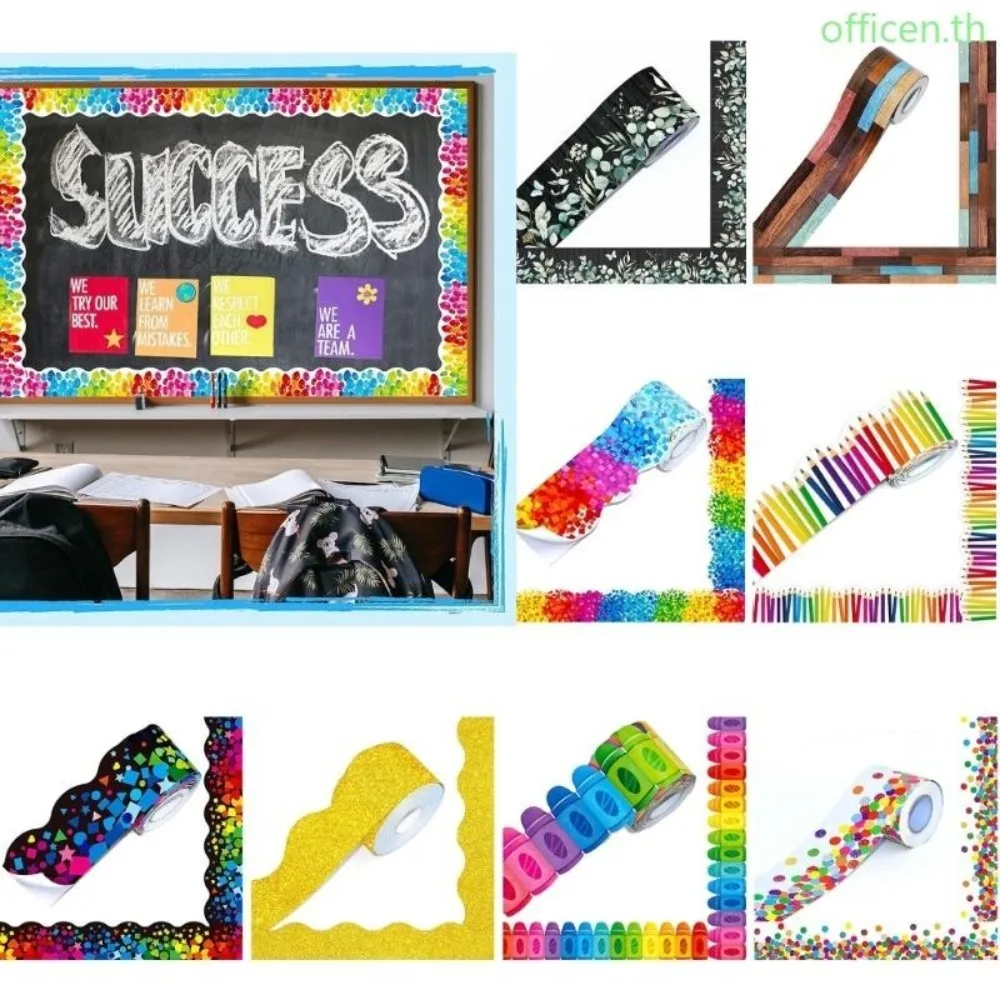 

Creative Paper Border Paper 18M DIY Bulletin Board Border Handmade Crafts Decorative Stickers