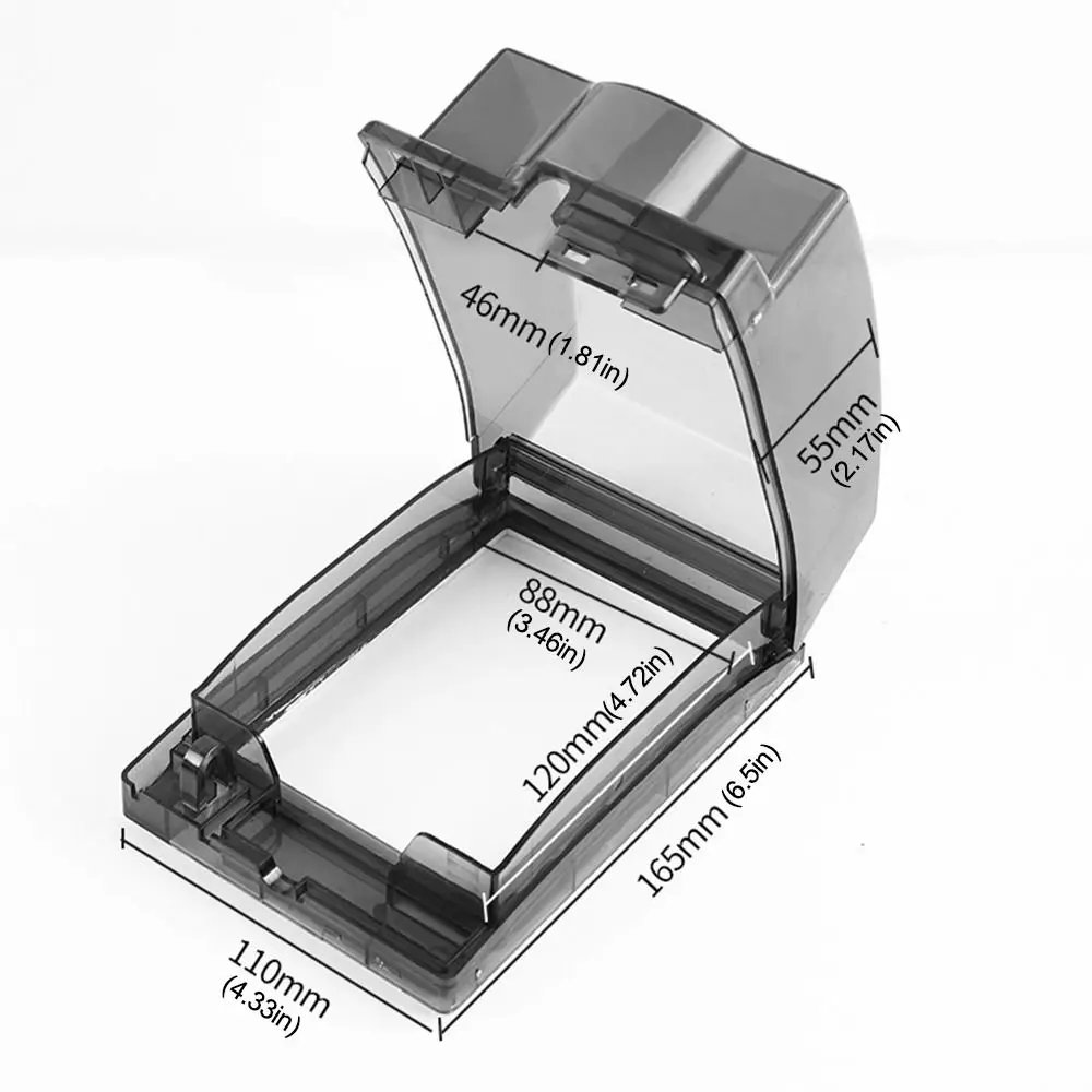 86-type schakelaar beschermhoes Transparante zelfklevende elektrische stekkerafdekking Spatwaterdichte stopcontact-aansluitingsbeschermer