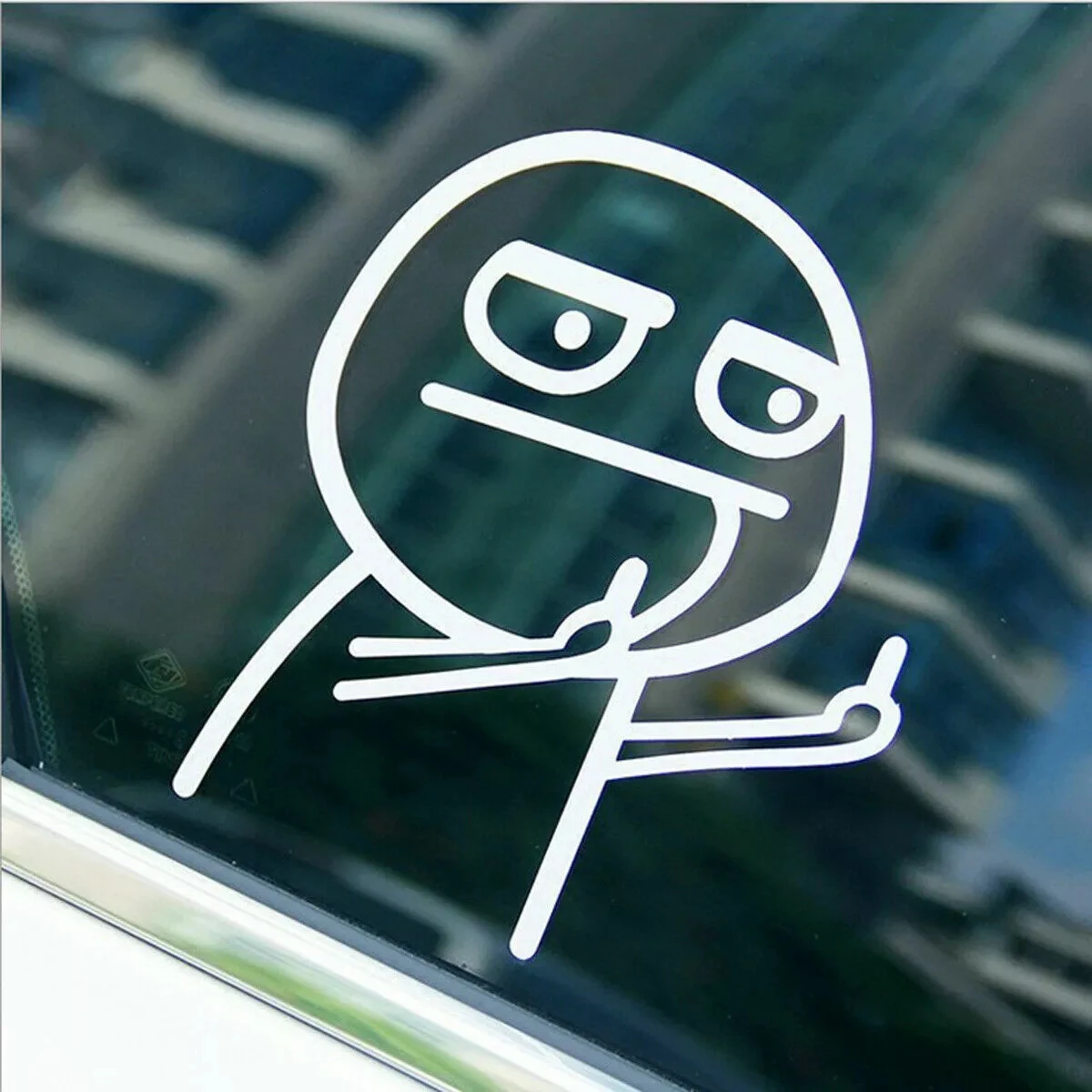 

1x Cartoon Funny Middle Finger Waterproof Car Sticker Window Bumper Decal Body Decoration Sticker Auto Accessories Universal