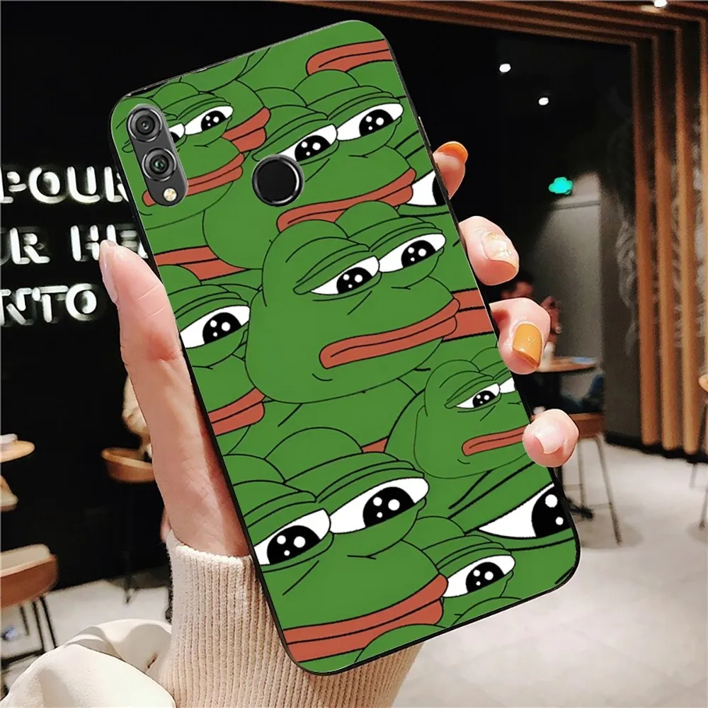 Cute F-Frogs Party Sad P-Pepe Phone Case For Huawei Honor 10 lite 9 20 7A 9X 30 50 60 70 pro plus Soft Silicone Cover