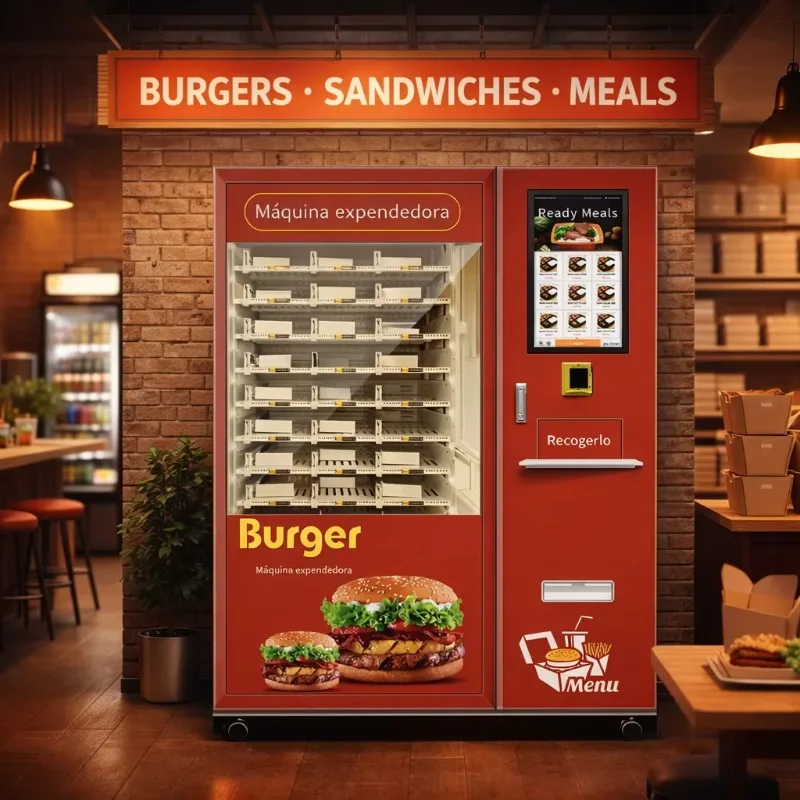 FOODLINE Customized Fast Food Vending Machine with SDK Cloud-Based Management Remote Control & Self Service Hot Food Station