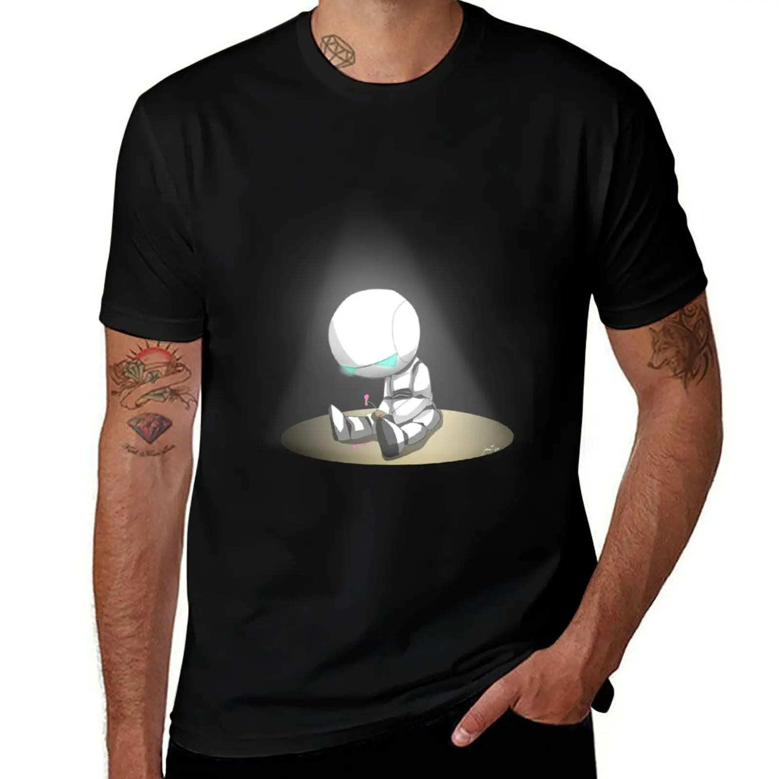 

Marvin the Robot T-Shirt anime t shirts oversize t shirts cotton 100% t shirts for man graphic vintage T-Shirt