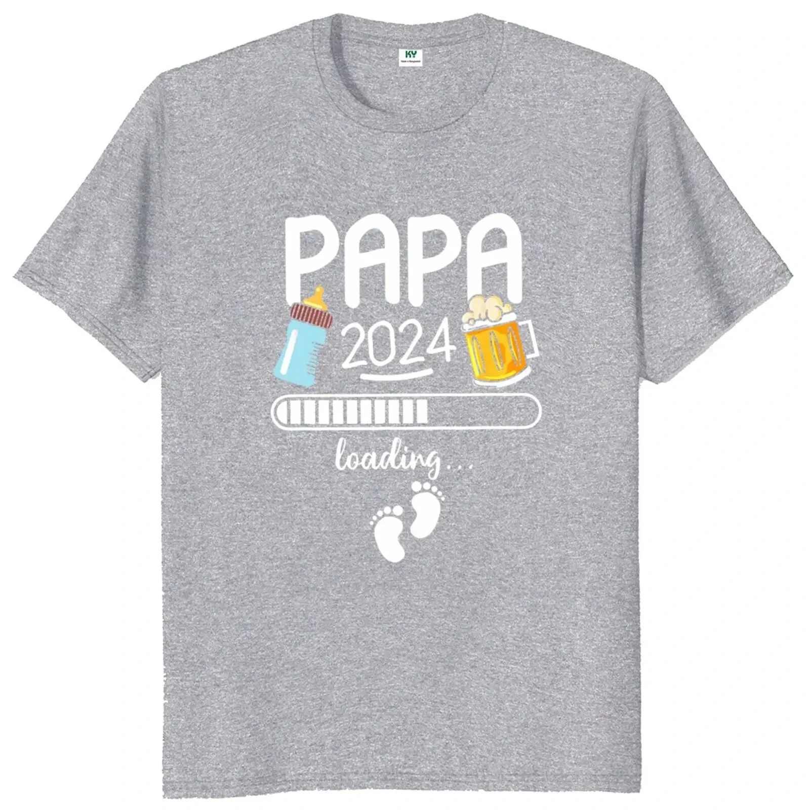 Papa 2024 2025 T Shirt Funny Future Dad Beer Lovers Gift Tee Tops 100% Cotton Unisex O-neck Oversized T-shirts EU Size