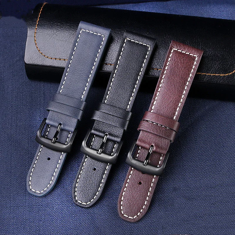 Soft Comfortable Genuine Leather Watch Strap for Citizen Eco-Drive CA0695-17E Series Ca4210 Aw1360 Men Watchband Accessories22mm