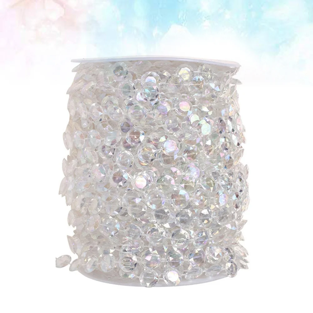 

Transparent Colorful Bead Strand Acrylic Octagonal Crystal Curtain for Christmas Wedding Party Decoration Shimmer Hanging Design