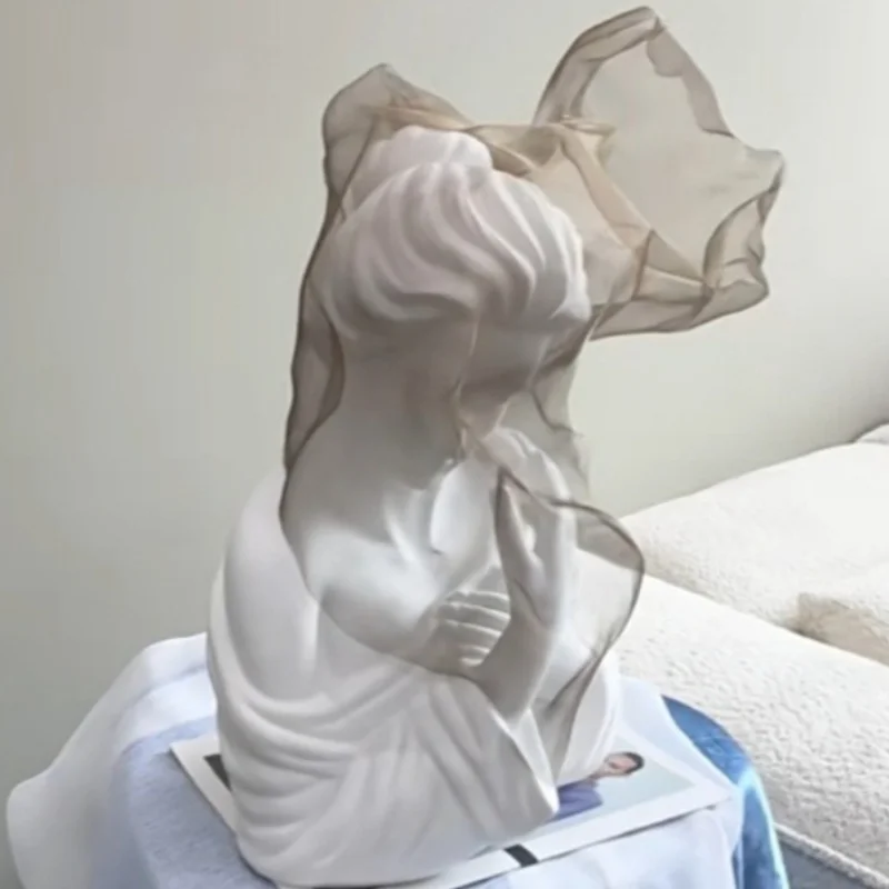 Veil Girl Figurine Aesthetic Living Room Decoration Figurines Creative Home Decorative Ornaments Art Counter Display Sculptures