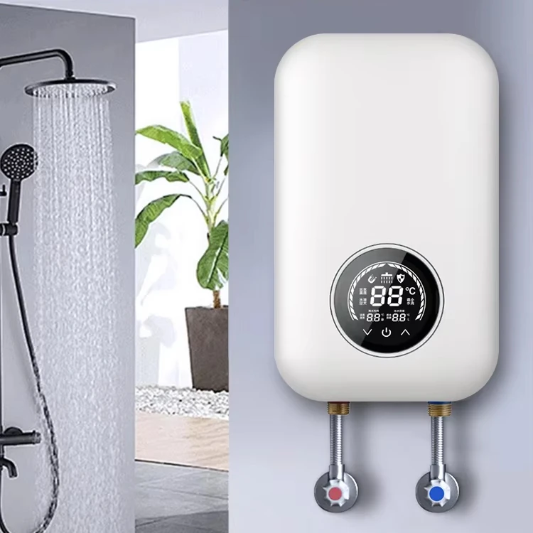 7000W Electric Tankless Instant Shower Hot Water Heater LED Chauffe Eau Demand For Commercial Salon Spa Kitchen Geyser For RV