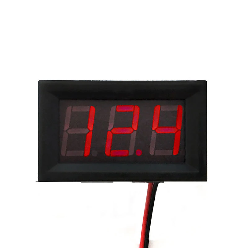 Digital Voltmeter 2-wire DC 5V To 120V Voltage Digital Display Components Electric Vehicle Meter Anti Reverse Connection