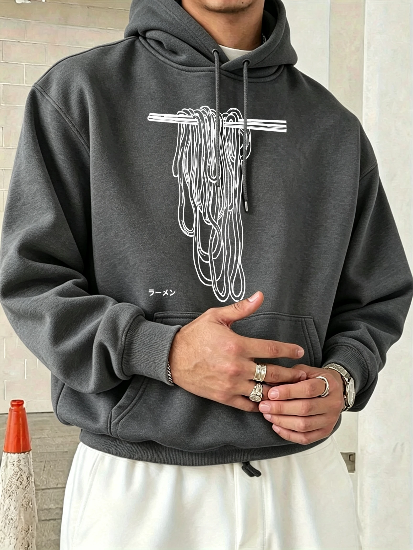 I Like Lamian Noodles Printing Daily Sport Hoodie Men O-Neck Soft Streetwear Casual Fleece Pullover Hip Hop Fashion Clothes