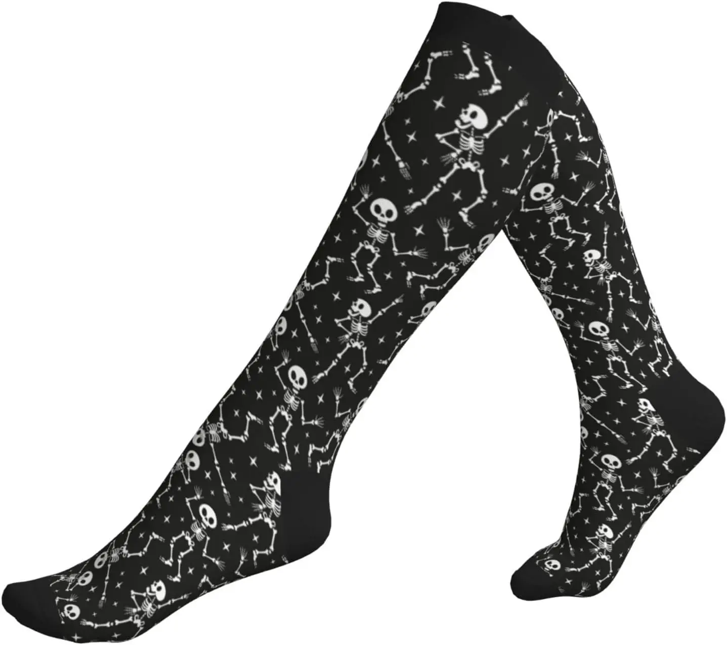 Dancing Skull Day of Dead Compression Socks Women and Men 15-20mmHg-Circulation Support Socks for Athletic Running Cycling