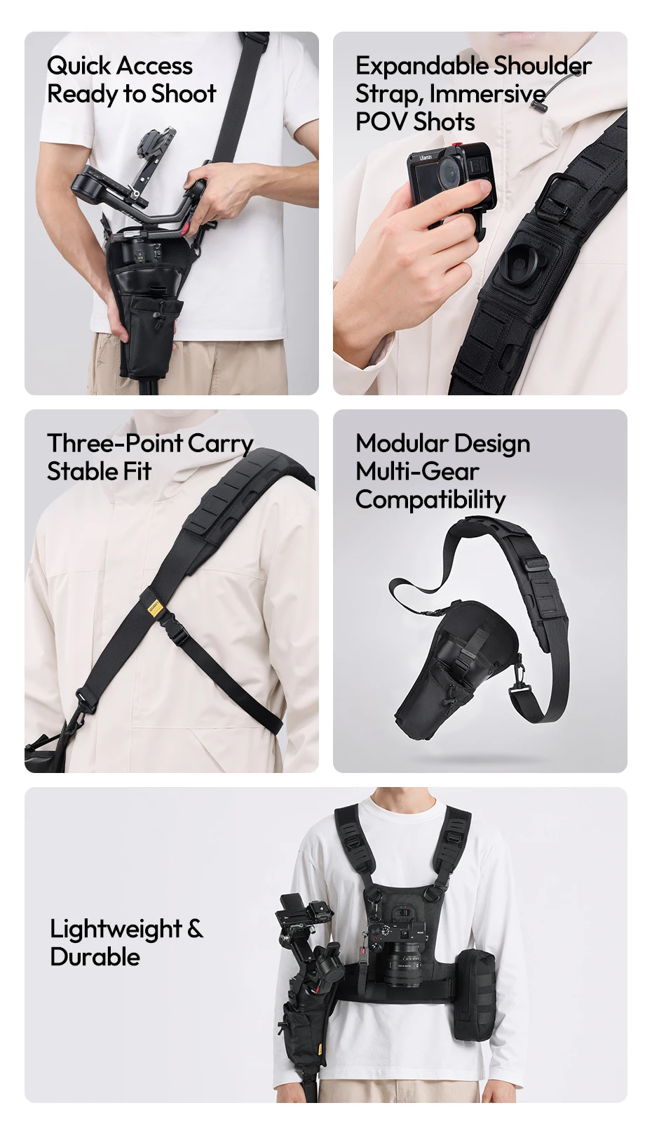 Ulanzi CB01 Kamera-Gimbal-Holster für DJI RS 3 Mini / RS 3 / RS 4 Mini / RS 4 Pro Langlebiges Kamera-Gimbal-Holster für Fotografie – Detail 2