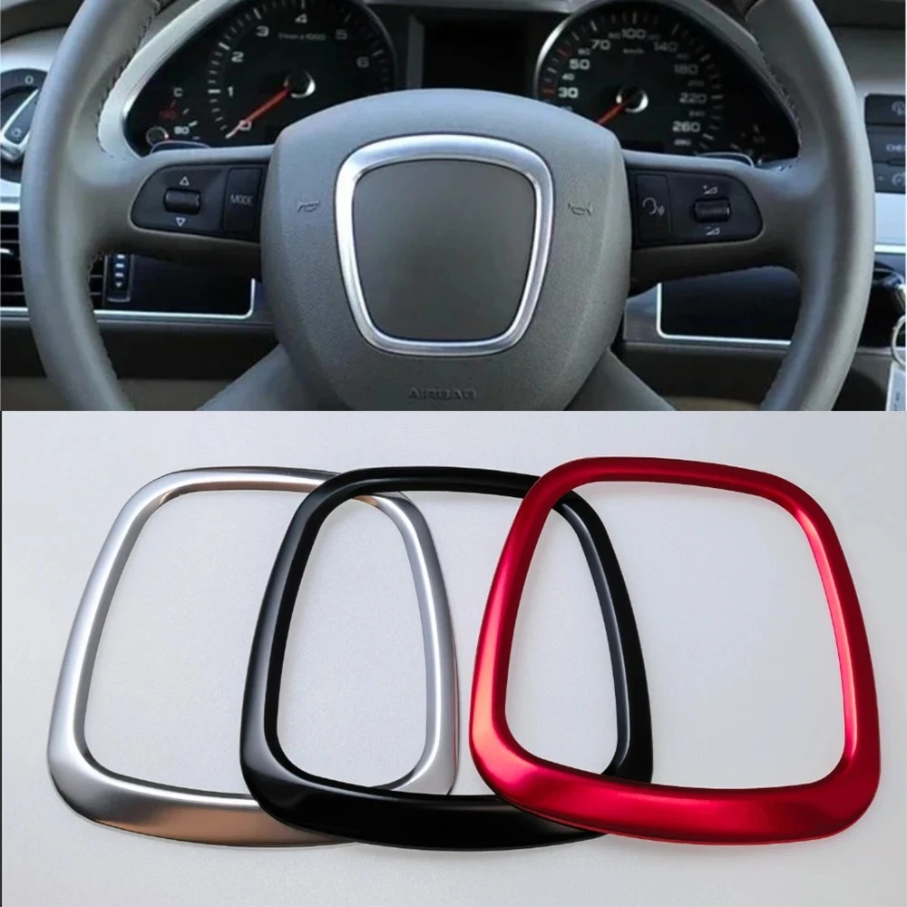 Image of Auto Styling Lenkrad Center Abzeichen Dekoration Abdeckung Für Audi A3 8P A4 B7 A5 A6 C6 A7 a8 Q5 Q7 Sline Logo Trim Ring Aufkleber