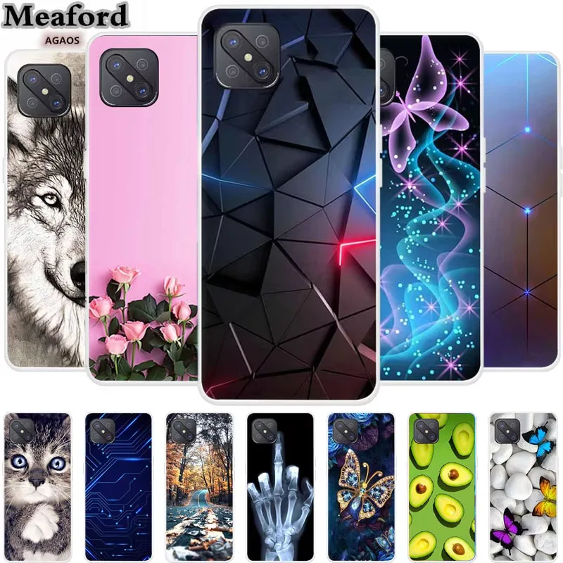 

For OPPO Reno 4Z 5G Case Reno4Z Bumper Silicone TPU Soft Phone Cover For OPPO Reno 4 Z 5G Cases Cartoon fundas Reno4 Z 5G Coque