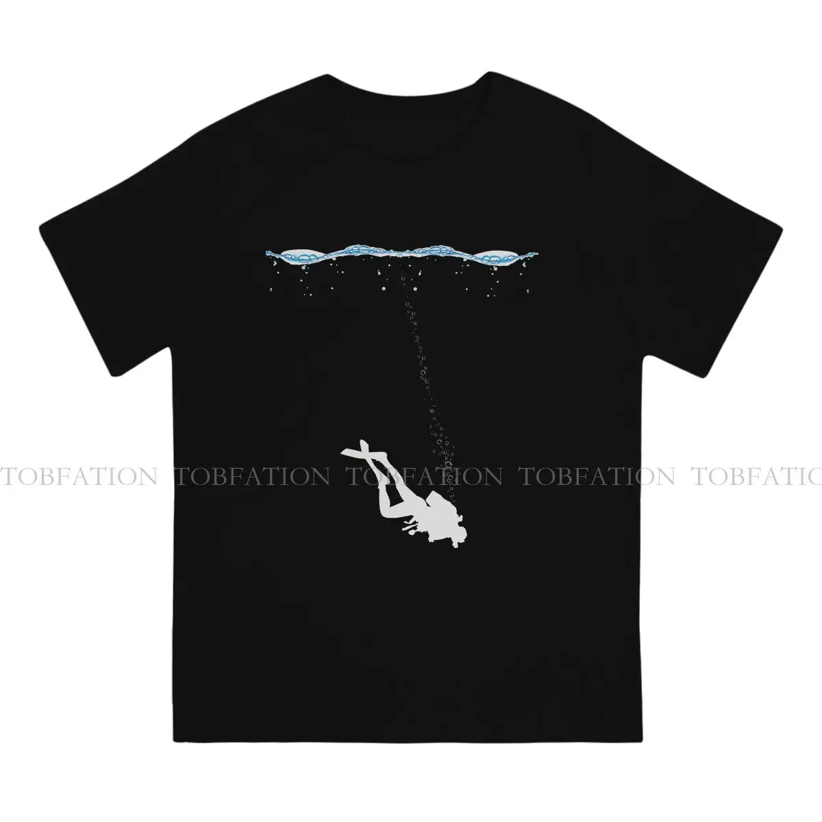 Scuba Diving Diver Under Water Tshirt Homme Men Streetwear 4XL 5XL 6XL 100% Cotton T Shirt