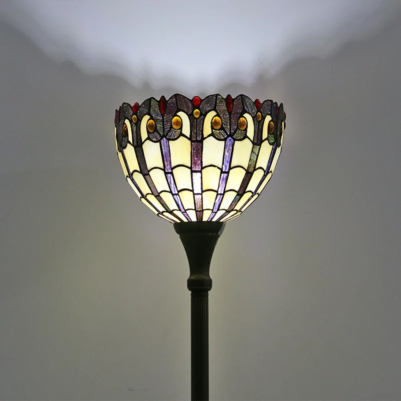 European-style Mediterranean creative retro 12-inch blue dragonfly floor lamp