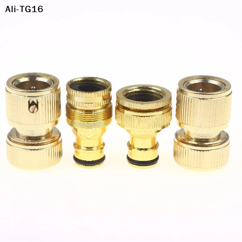 2pcs Standard Aluminum Hose Connector Set - 4/6'' Tap Fitting Quick Connect For Garden Pipes Hose Connector