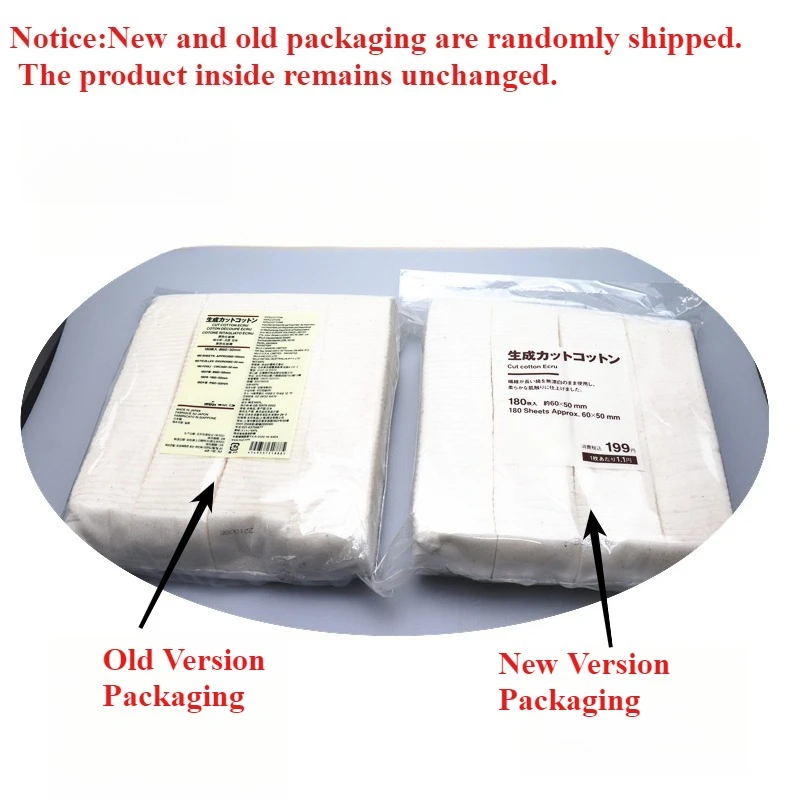 

Organic 100% Cotton Soft Pad 180 Sheets 50x60mm Clean Cotton 1bag