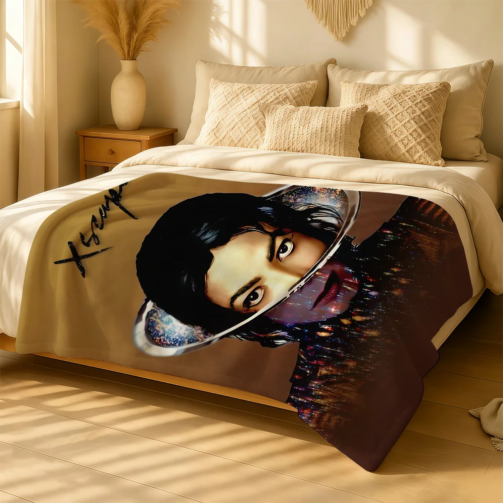 Singer M-Michael J-JacksonS Blanket For Soft Warm Knee For Bedroom Living Room Bed Sofa Camping Picnic Office Gift