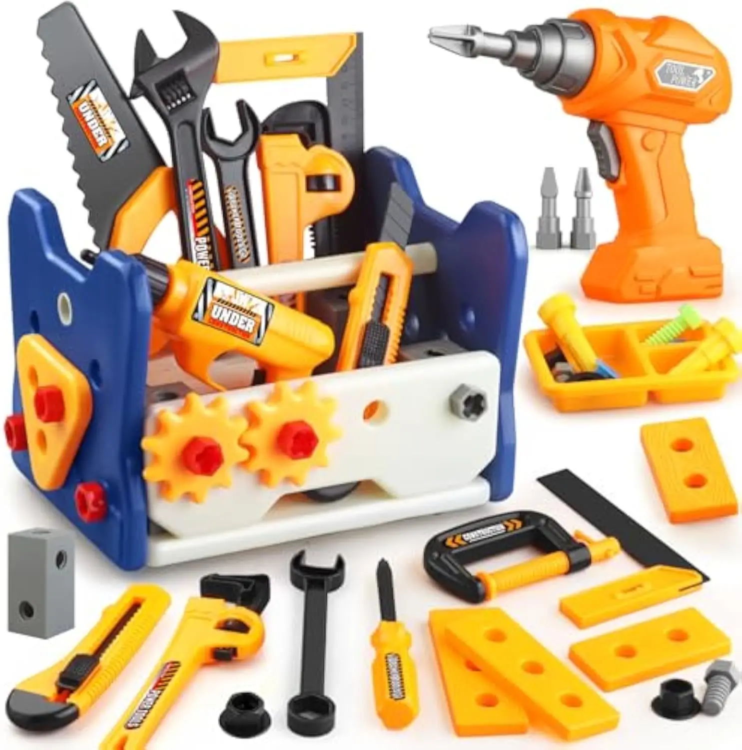 Kids Tool Set with Electric Drill Toy  Tool kit Toddler Educational Toys  Playset Building Toys for BabyBest Birthday Gift