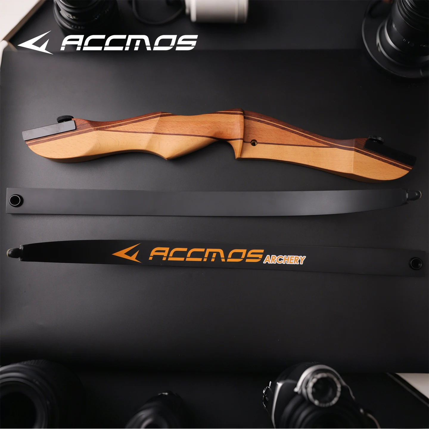 

ACCMOS Recurve Bow Wooden Bow 68inch 16-40lbs with Fiberglass limbs for Outdoor Archery Right Hand hunting shooting